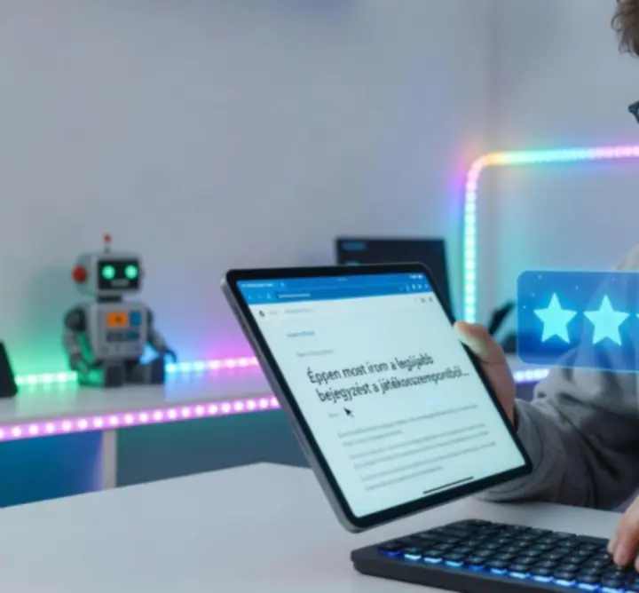 Magyar mobiljátékos vélemények illusztráció, chat buborékokkal