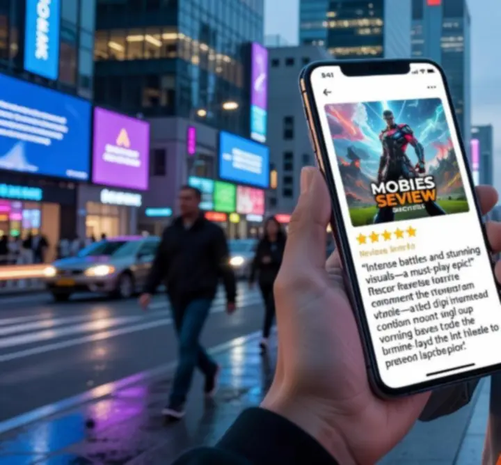 Modern mobiljáték értékelés okostelefon kijelzőn