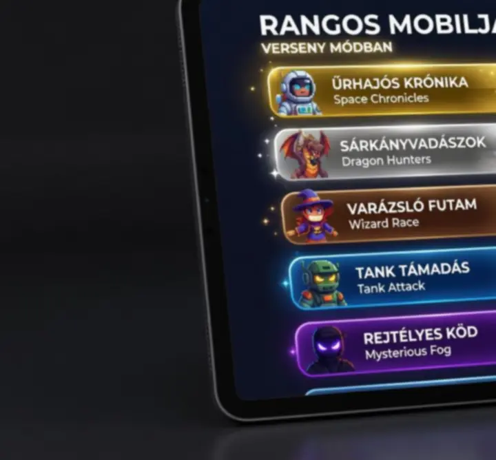 Heti mobiljáték ranglista vizuális megjelenítése